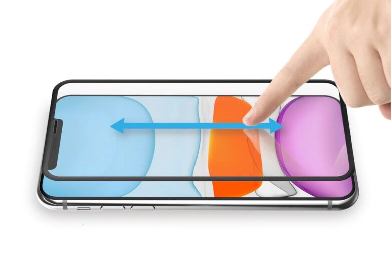 This curved glass screen protector offers full coverage. 