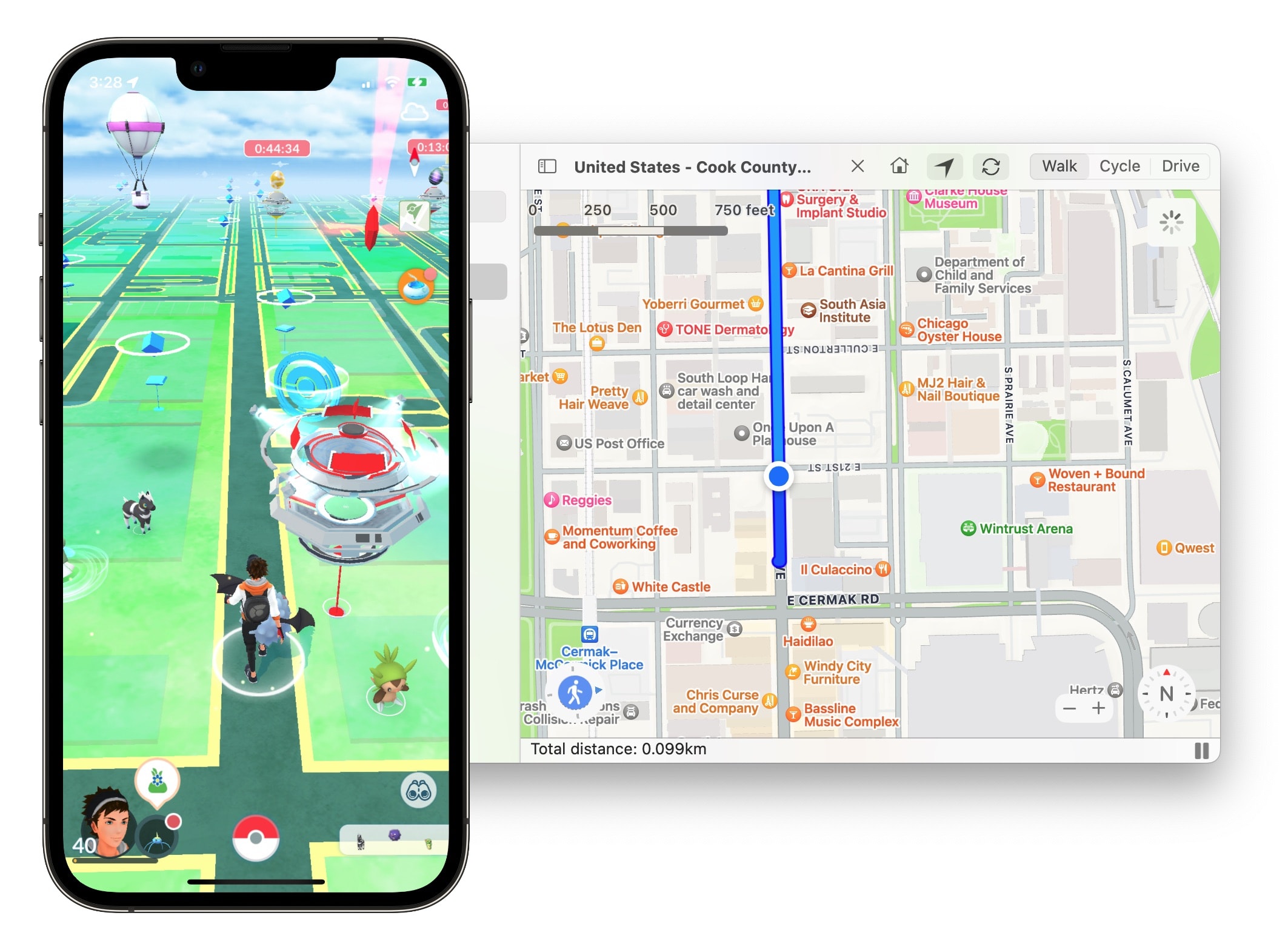Playing in Pokémon GO with LocationSimulator