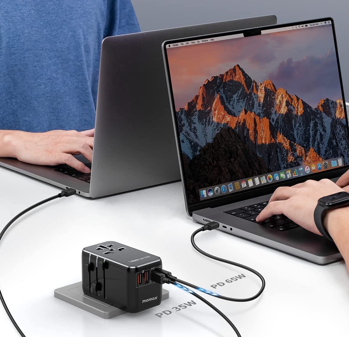 The 100W adapter is especially good for charging up two MacBooks at once.