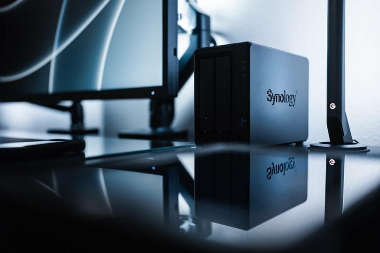The Synology DiskStation provides ample storage for photography.