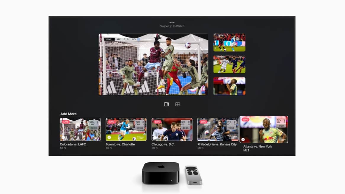 Multiview now available for MLS Season Pass and Friday Night Baseball on Apple TV 4K