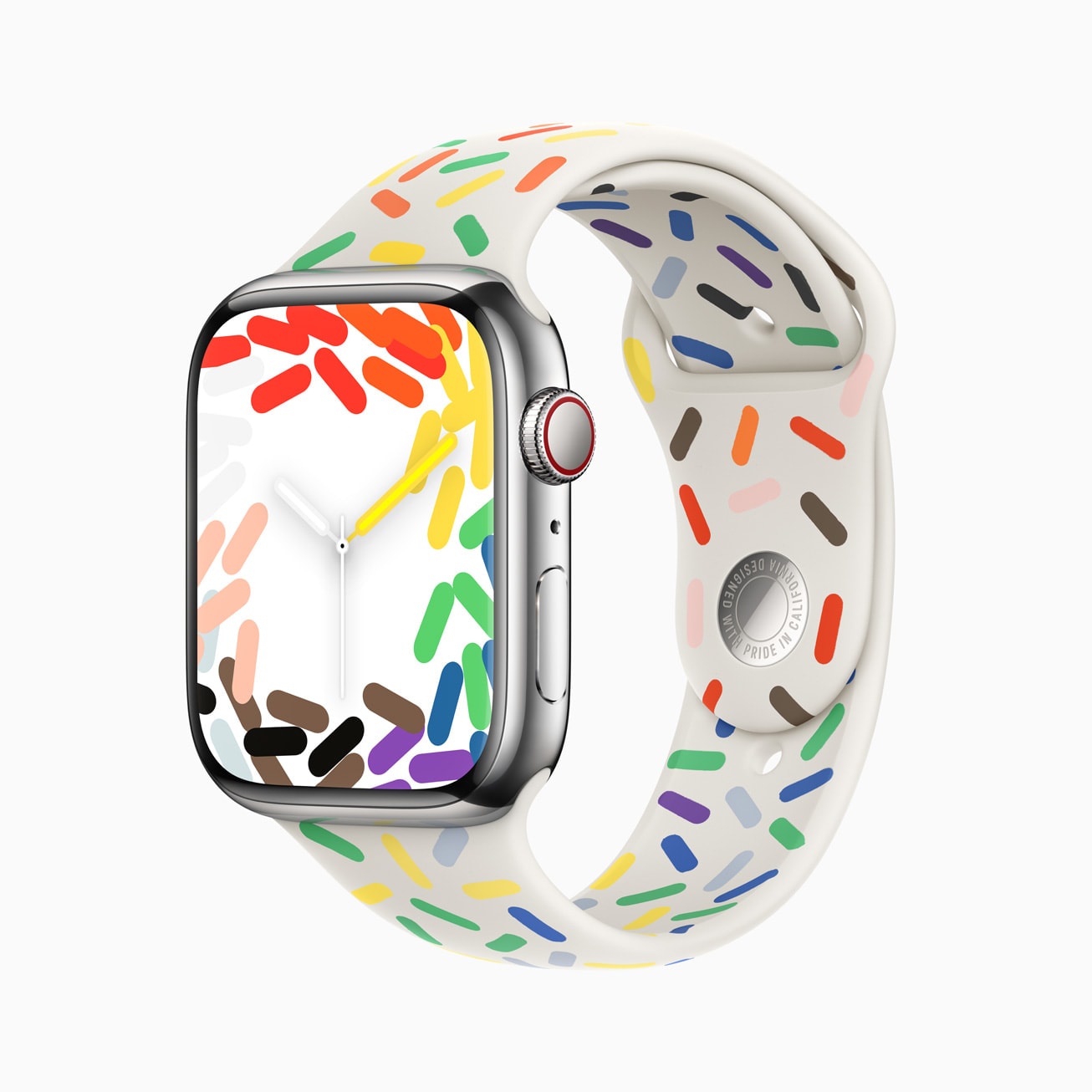 Apple said the LGBTQ+ community's strength and beauty inspired this year's Apple Watch Pride Edition.