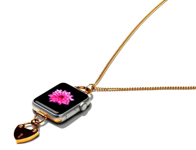 Bucardo's gold heartlock necklace for Apple Watch is just one of several styles.
