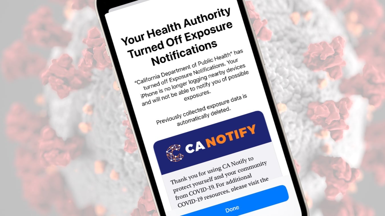 California shutters its phone-based COVID-19 exposure notification system