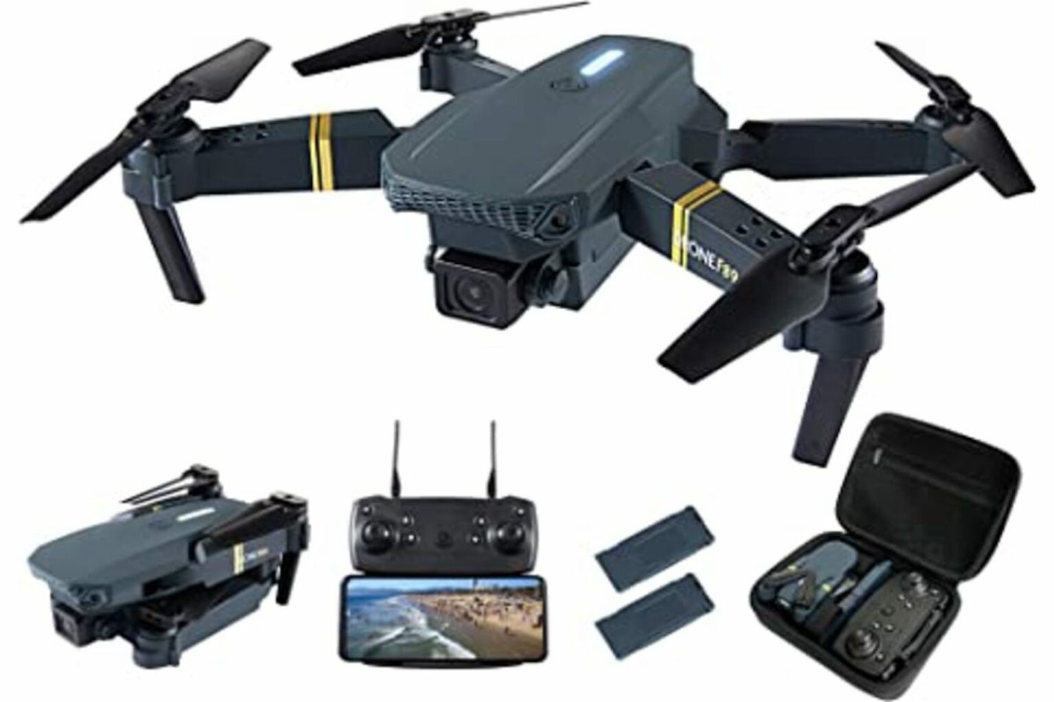 Launch your drone hobby with this $99.99 foldable quadcopter model.