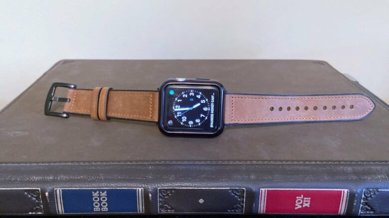 The sturdy case and fine leather band will protect Apple Watch and look good doing it.