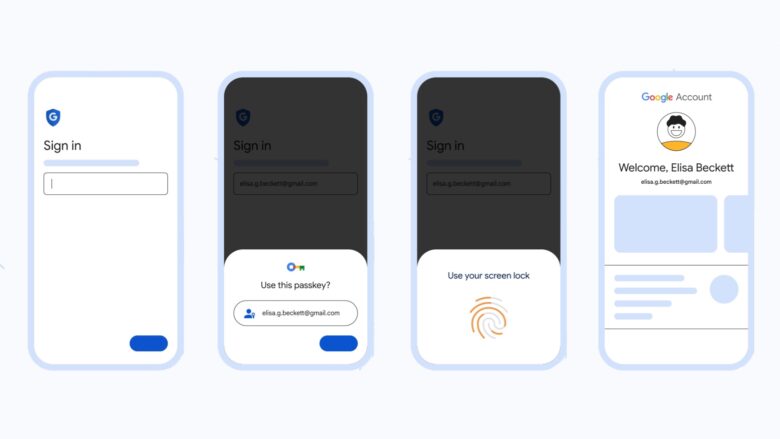 Google moves away from passwords, implements biometric passkeys instead