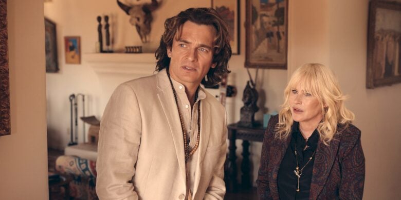 Rupert Friend and Patricia Arquette in "High Desert," now streaming on Apple TV+.
