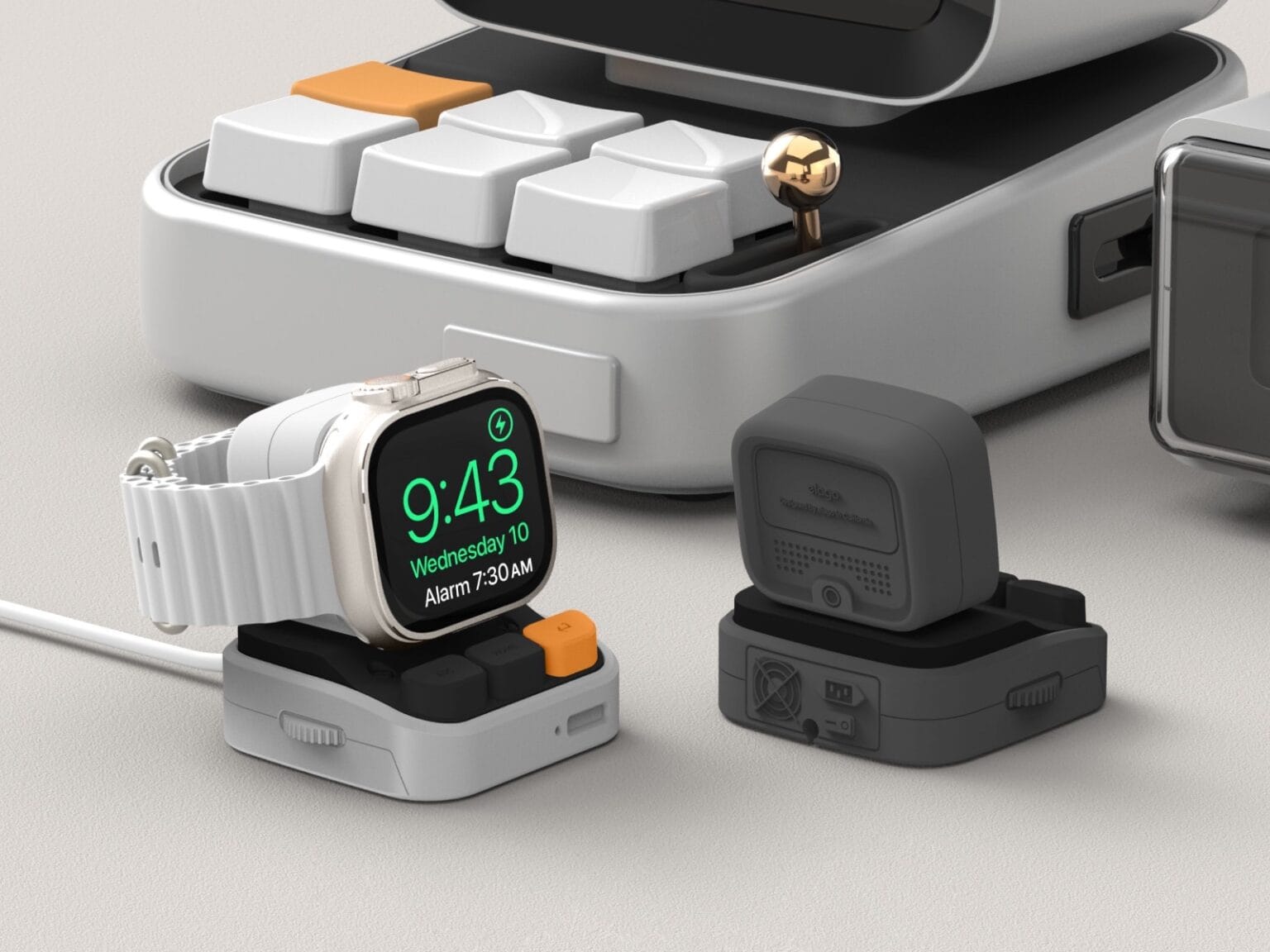 There's no denying Elago's W9 Stand for Apple Watch is pretty cute.