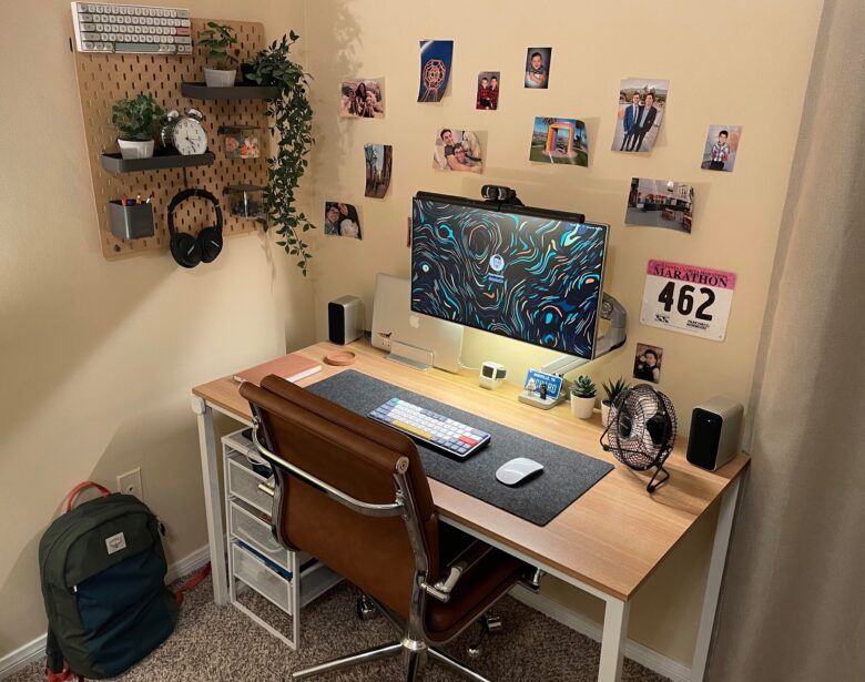 This nursing student's setup is quite affordable.