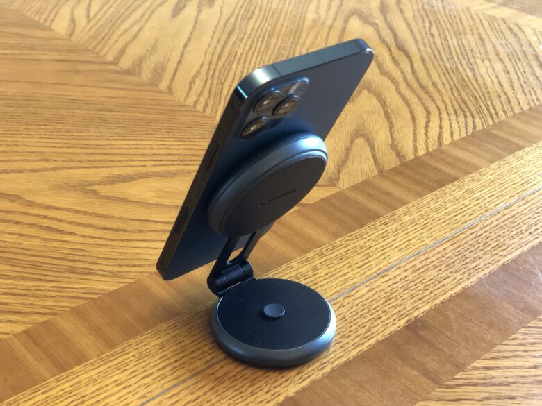 iPhone attached to SwitchEasy Orbit