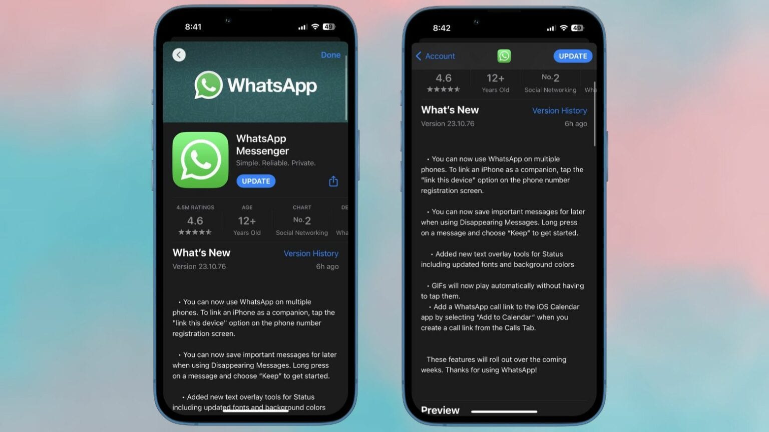 WhatsApp for iPhone gets Companion mode