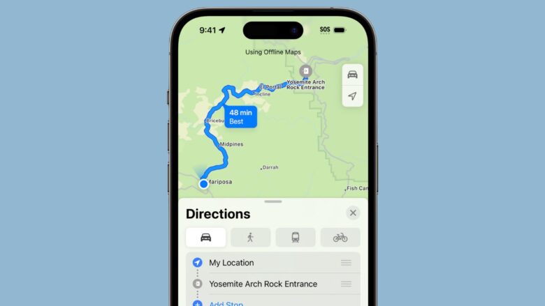 iOS 17 brings offline navigation to Apple Maps