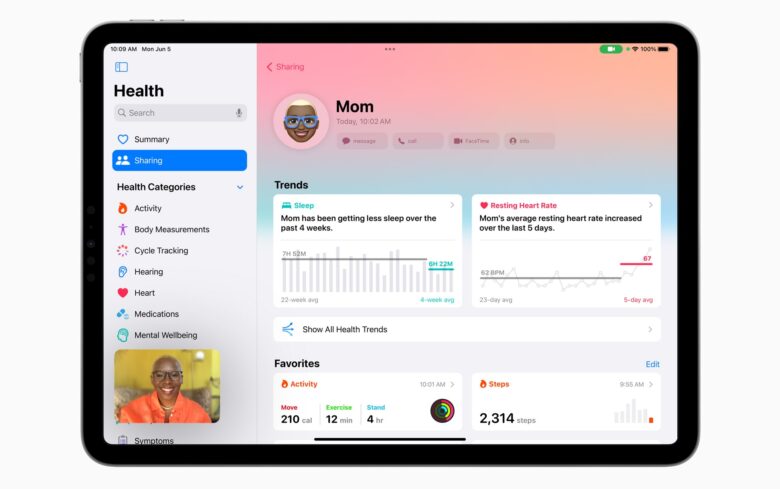 The Health app comes to iPad in iPadOS 17. You can see health and fitness information from iPad, iPhone, Apple Watch and compatible third-party apps and devices.