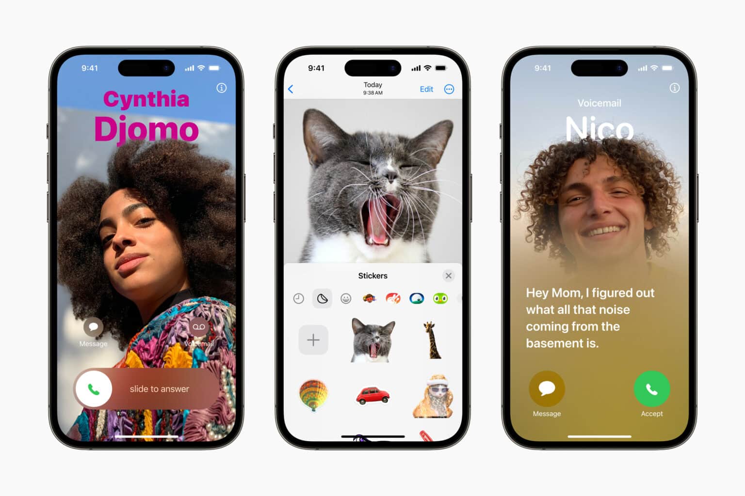 New contact posters, iMessage stickers and voicemail transcription