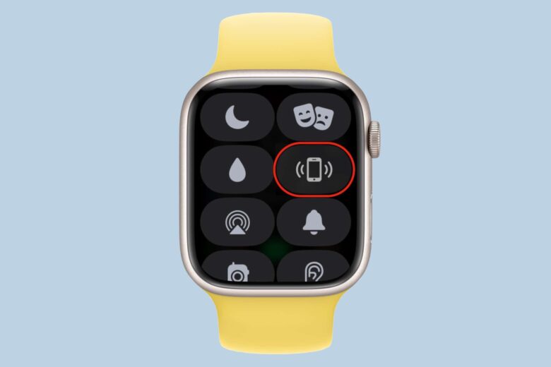 Apple Watch Control Center — Find iPhone