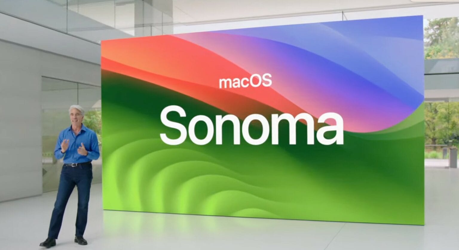 Apple software chief Craig Federighi laid out what's new in macOS Sonoma.