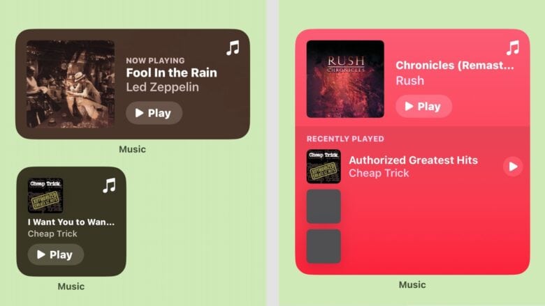 Interactive Music widget in iOS 17