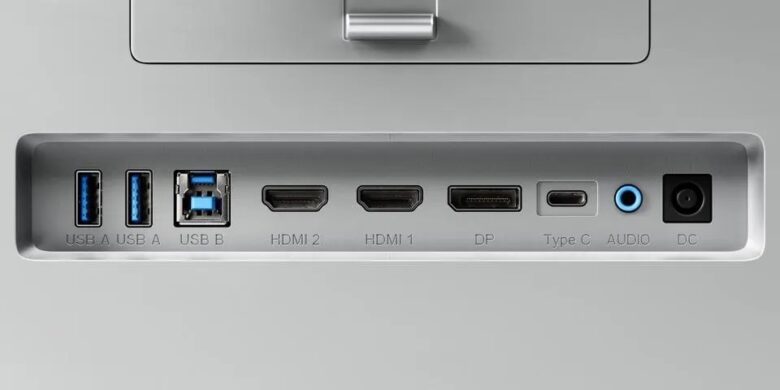 As a USB hub, the display's USB-C connector provides 65W of charging for a laptop. Or you can connect via HDMI or DisplayPort.