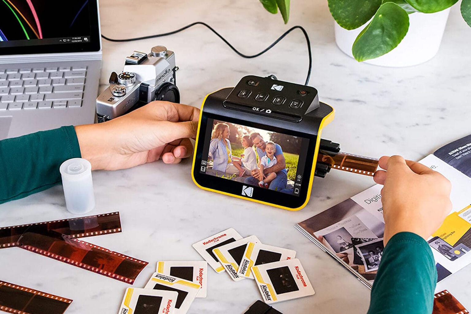Preserve photographic memories with the Kodak Slide N Scan scanner.
