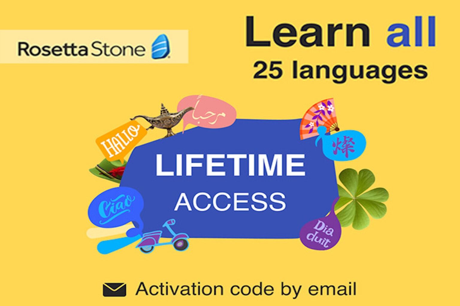 Learn new languages for life with an additional $30 off Rosetta Stone.