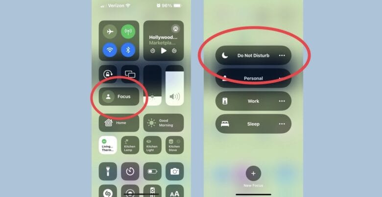 How to activate Do Not Disturb on iPhone
