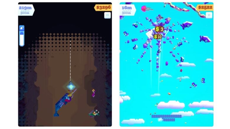 Ridiculous Fishing EX gameplay examples First you fish them you fight in ‘Ridiculous Fishing EX’