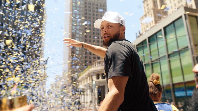 Stephen Curry in "Stephen Curry: Underrated," premiering July 21, 2023 on Apple TV+.