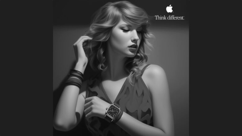 An Apple ‘Think Different’ ad with Taylor Swift created by an AI
