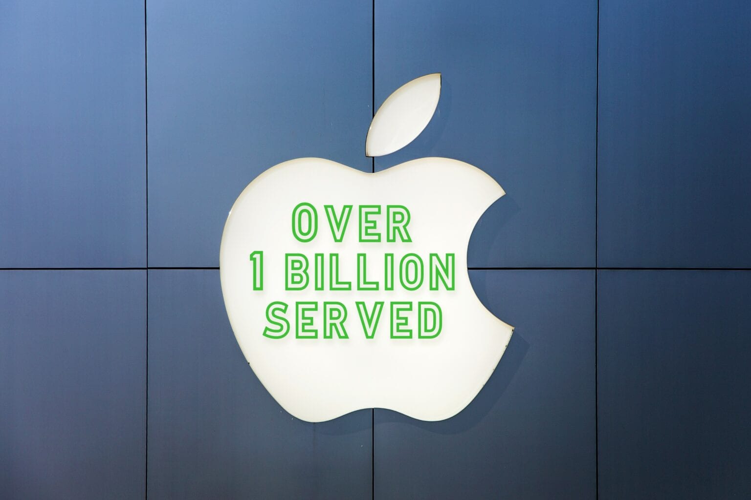 Apple logo with 