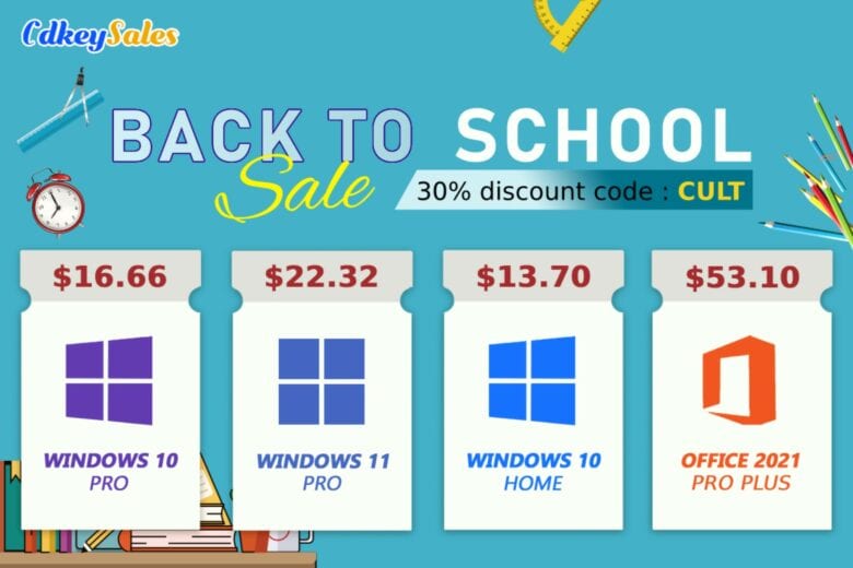 Heat up your summer with savings on genuine Microsoft software. Just head to CdkeySales.com using these links. And don’t forget to enter promo code CULT to get extra savings.