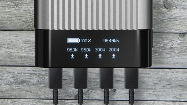 HyperJuice 245W USB-C Battery Pack: Very useful display