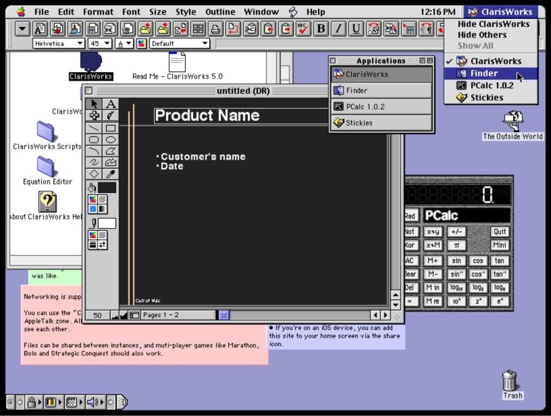 Multitasking in Mac OS 9