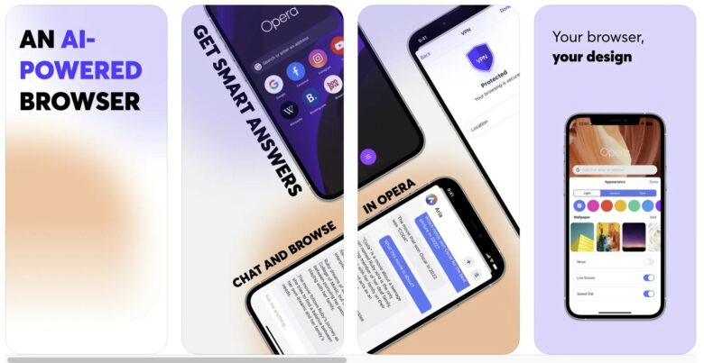 Opera browser for iOS Aria AI download You can type or talk when you ask Aria questions.