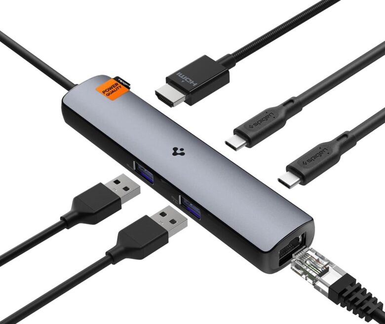 Spigen's new 6-in-1 hub opens up the connectivity options for MacBook.
