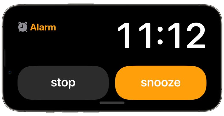 Standby showing an alarm for 11:12 AM