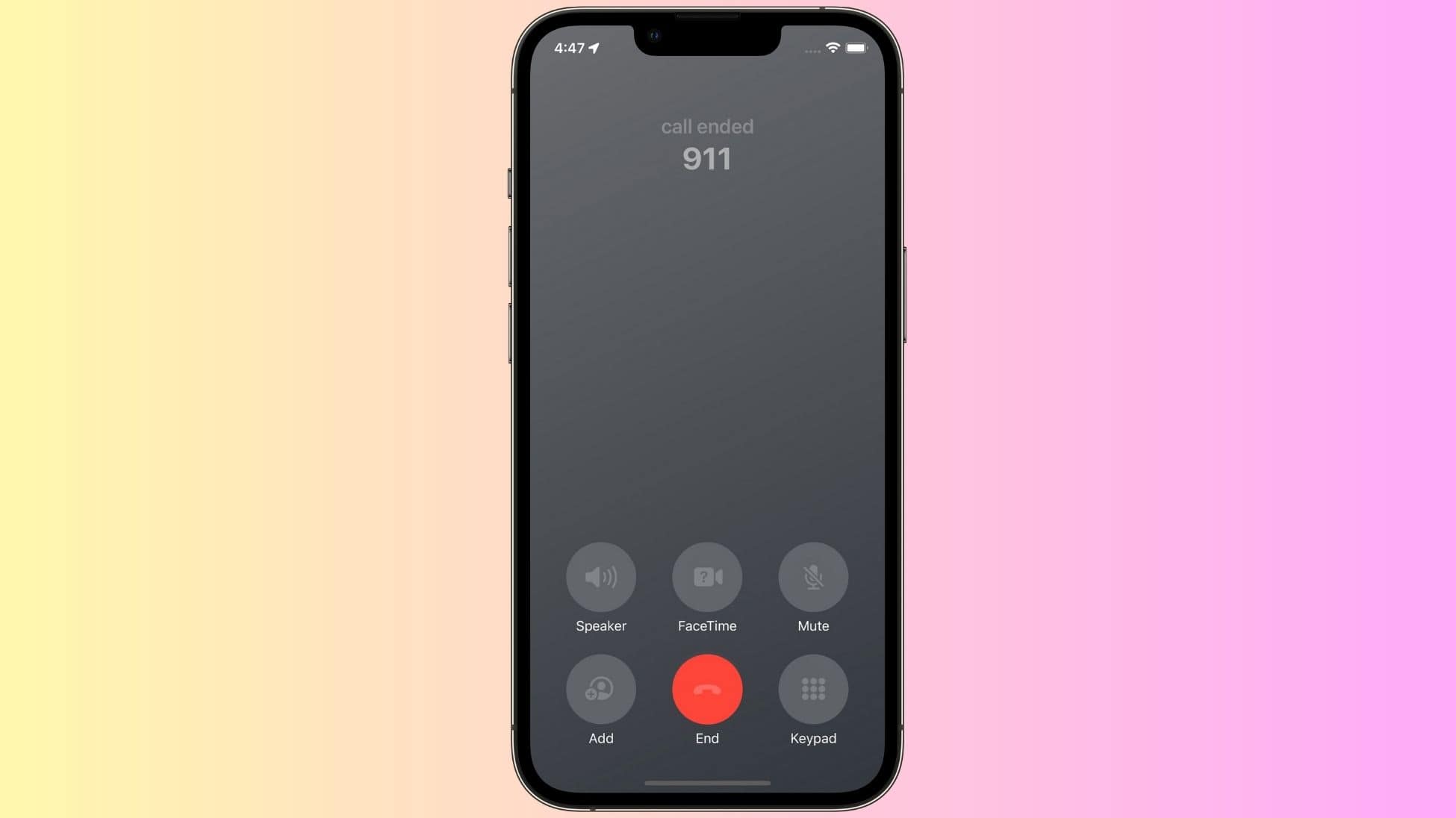 iOS 17 beta call end screen