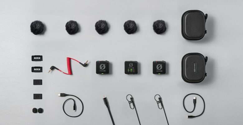 Images page 2207 modules 4 wireless probanner Everything in the RØDE Wireless Pro kit.