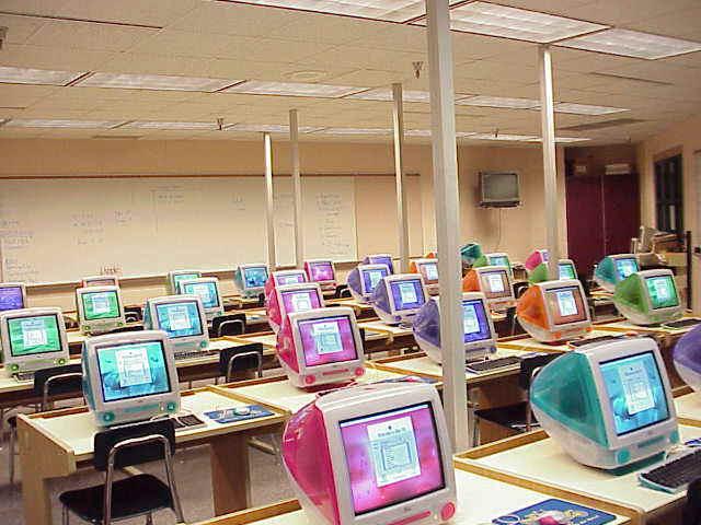 iMacs G3s in a computer lab