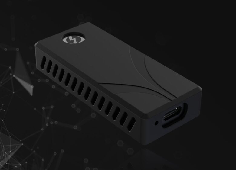 This little drive speedily transfers data via Thunderbolt 3.