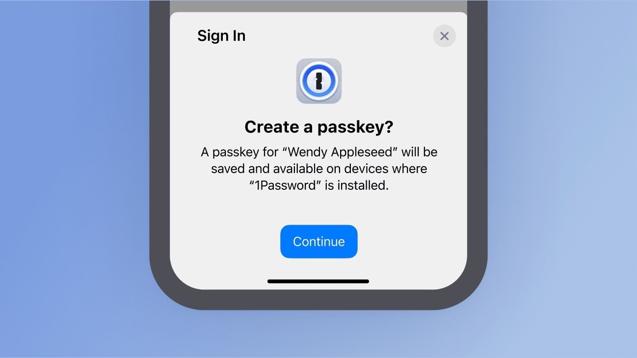 1Password now supports passkeys