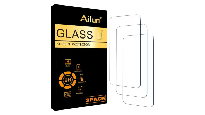 The Ailun tempered glass screen protector is the best budget option for iPhone 15.