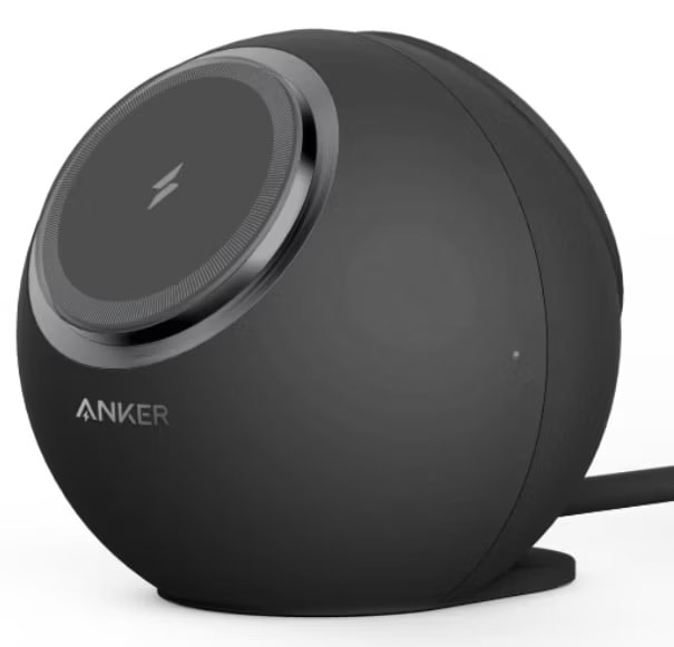 The Anker MagGo Charging Station features a 15W charging platform up front and multiple ports in the back.