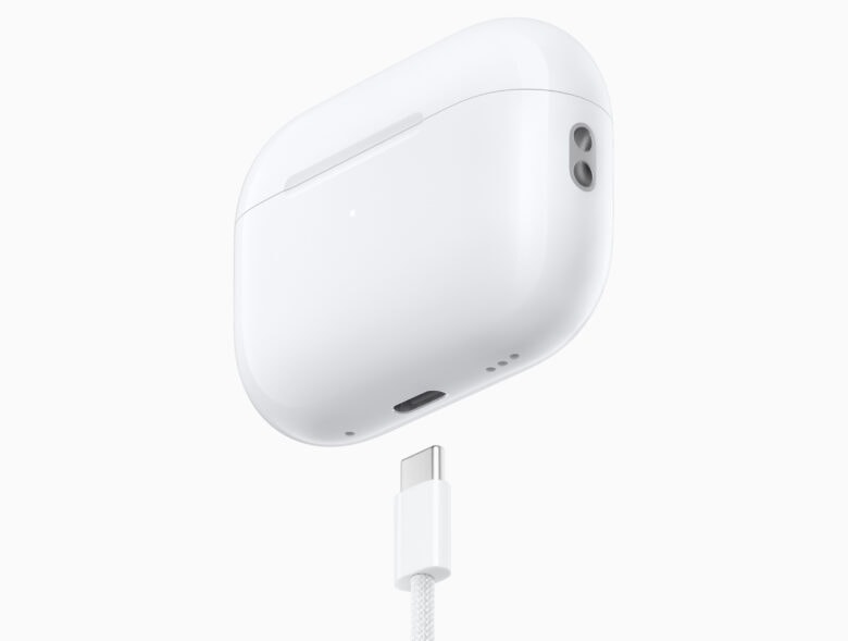 AirPods Pro with USB-C port and charging cable