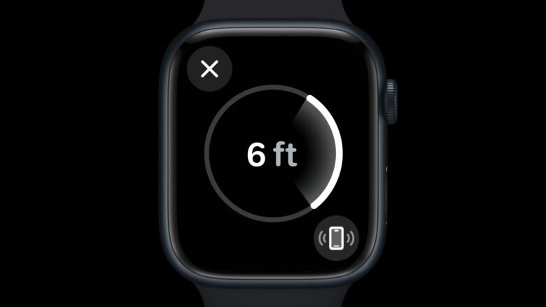 Apple Watch precisely finding an iPhone
