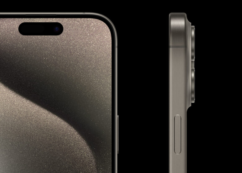 iPhone 15 Pro display bezels closeup