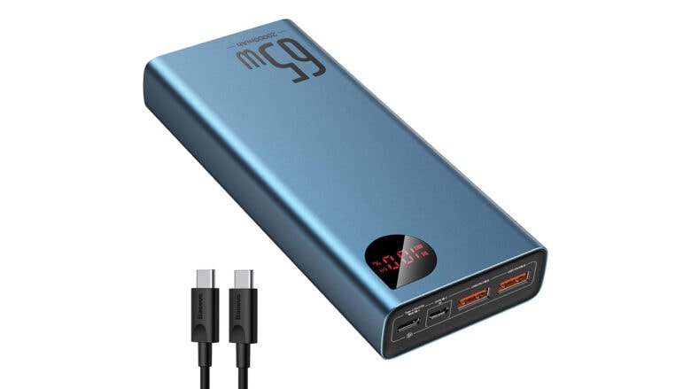 Baseus makes the best USB-C power bank for iPhone 15, with a 20,000mAh battery capacity.