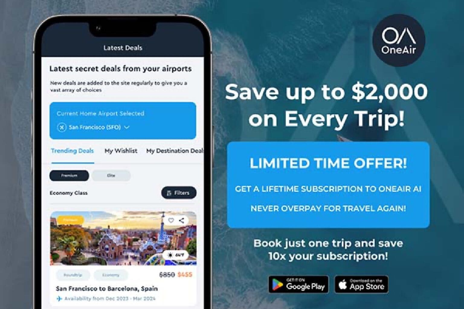 Take $30 off this AI travel app to get cheap flights and more for life.
