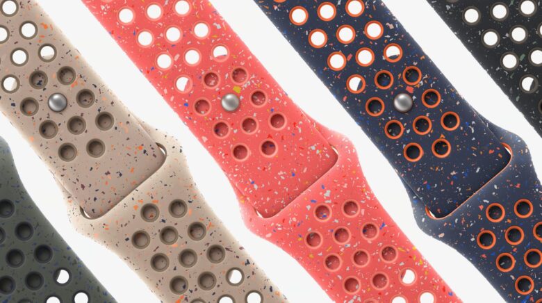 The new Nike Sport Band is flecked with recycled materials
