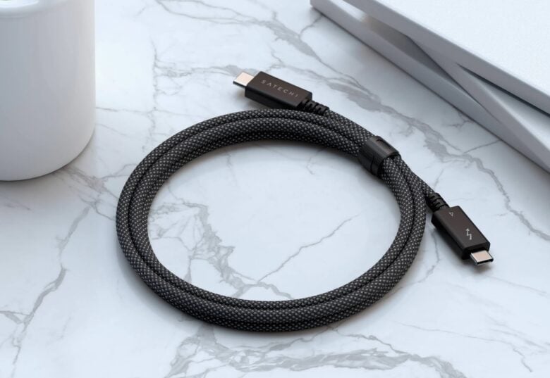Apple makes cables, but you don't have to buy them. Here's a nice braided Thunderbolt 4 cable from Satechi, for example.